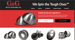 Desktop Screenshot of ggmetalspinners.com