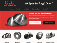 Tablet Screenshot of ggmetalspinners.com